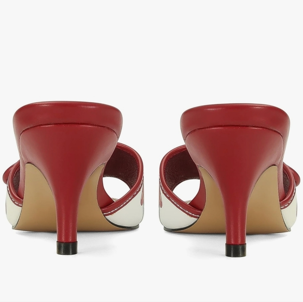 NWT Cherry Kitten Heel Sandals. Womens Size 8. Heel height is 2.3 inches. - Picture 4 of 16